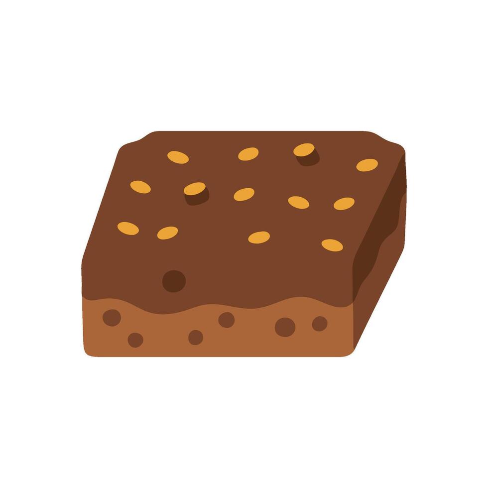 Tasty Vegan Brownie Icon Design vector