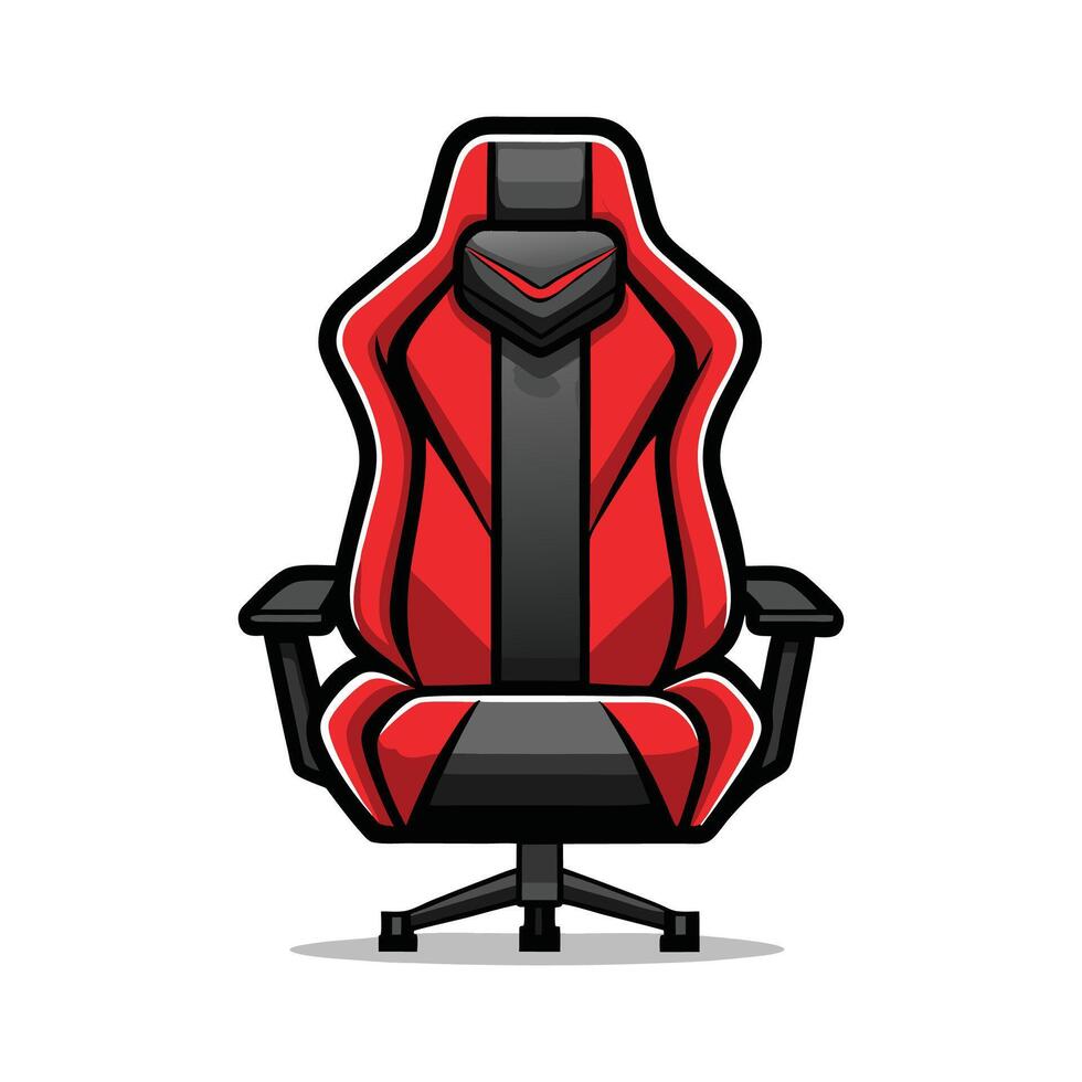 Chic gaming chair with high backrest design vector