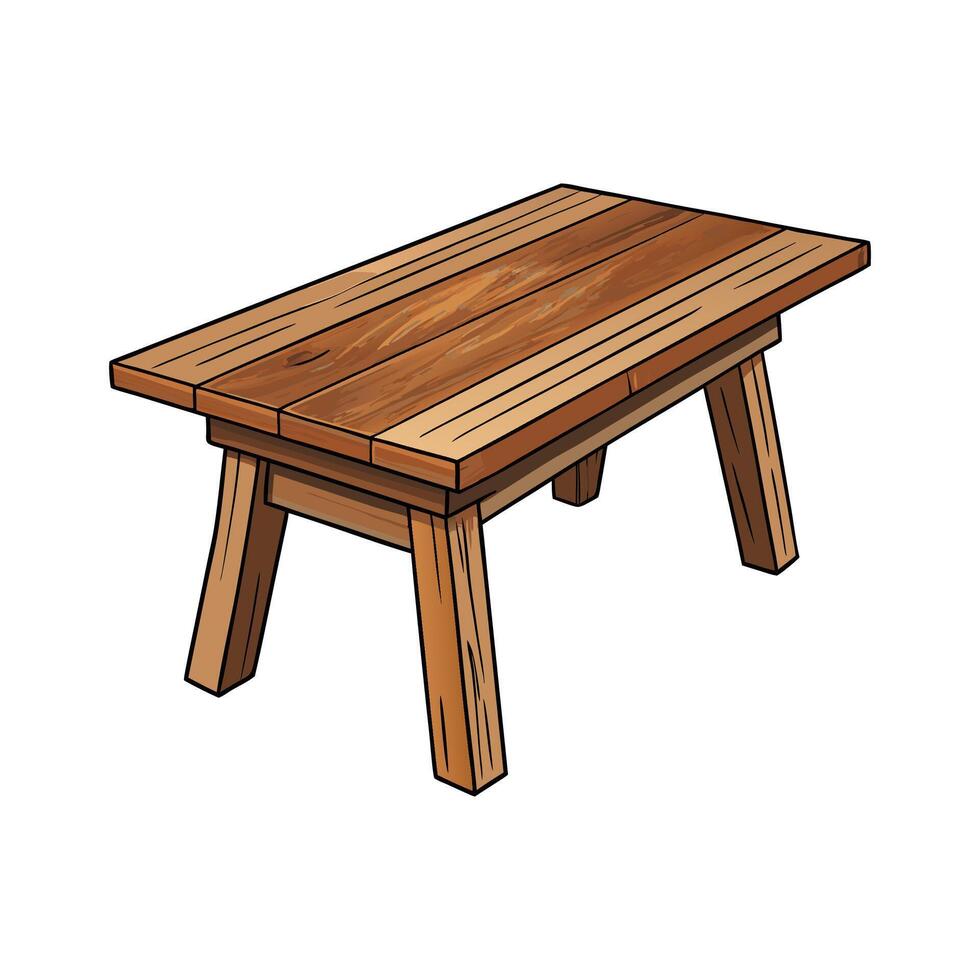 Creative rustic farmhouse dining table with thickness vector