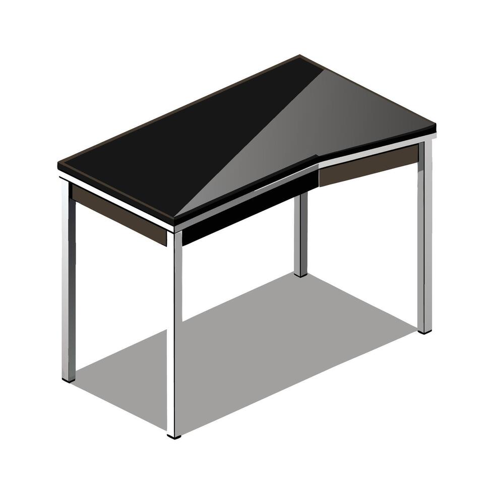 Chic L-shaped corner desk design vector