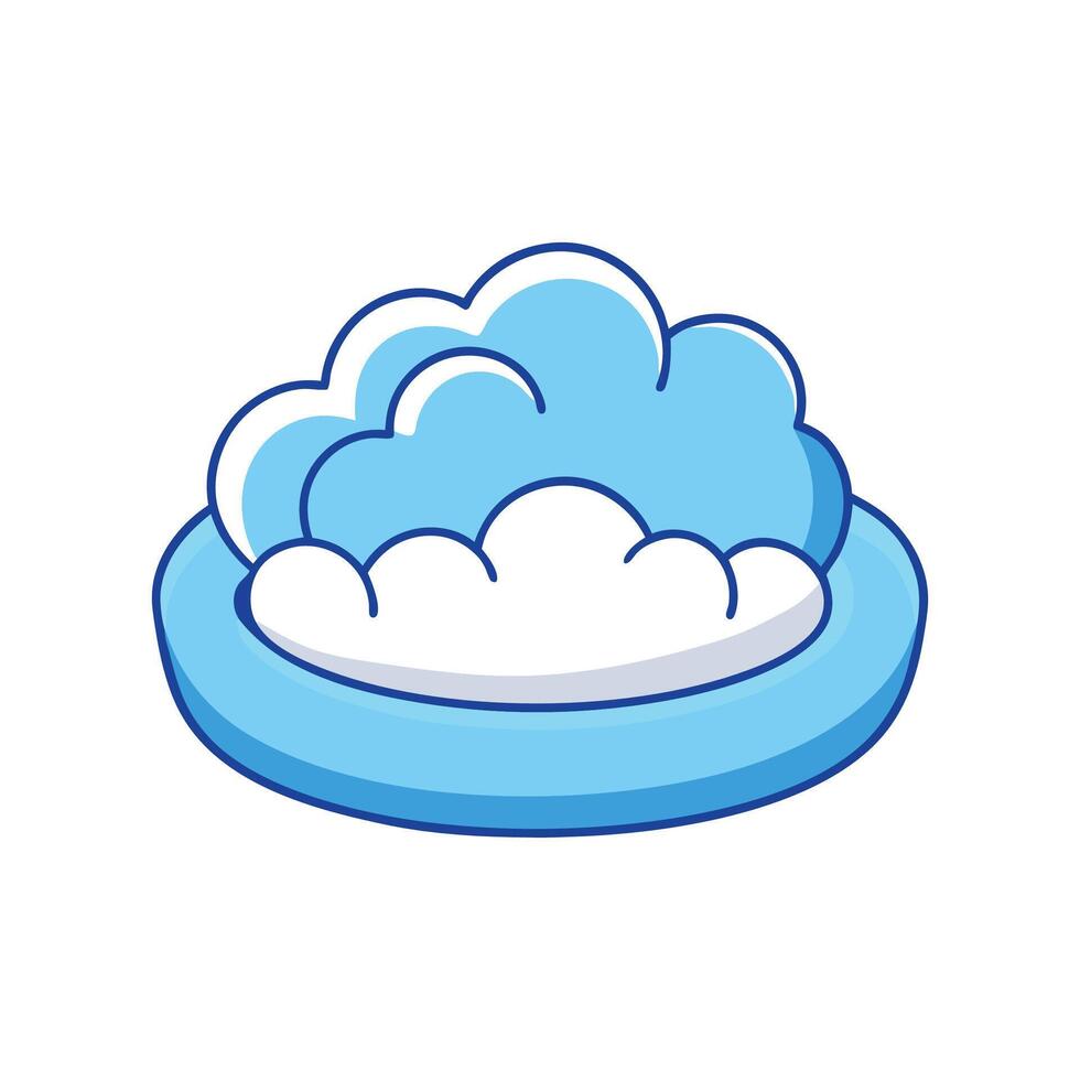 Creative cloud shaped pet bed design vector