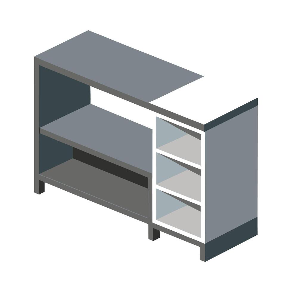 Shoe bench with built-in cubby shelf design vector