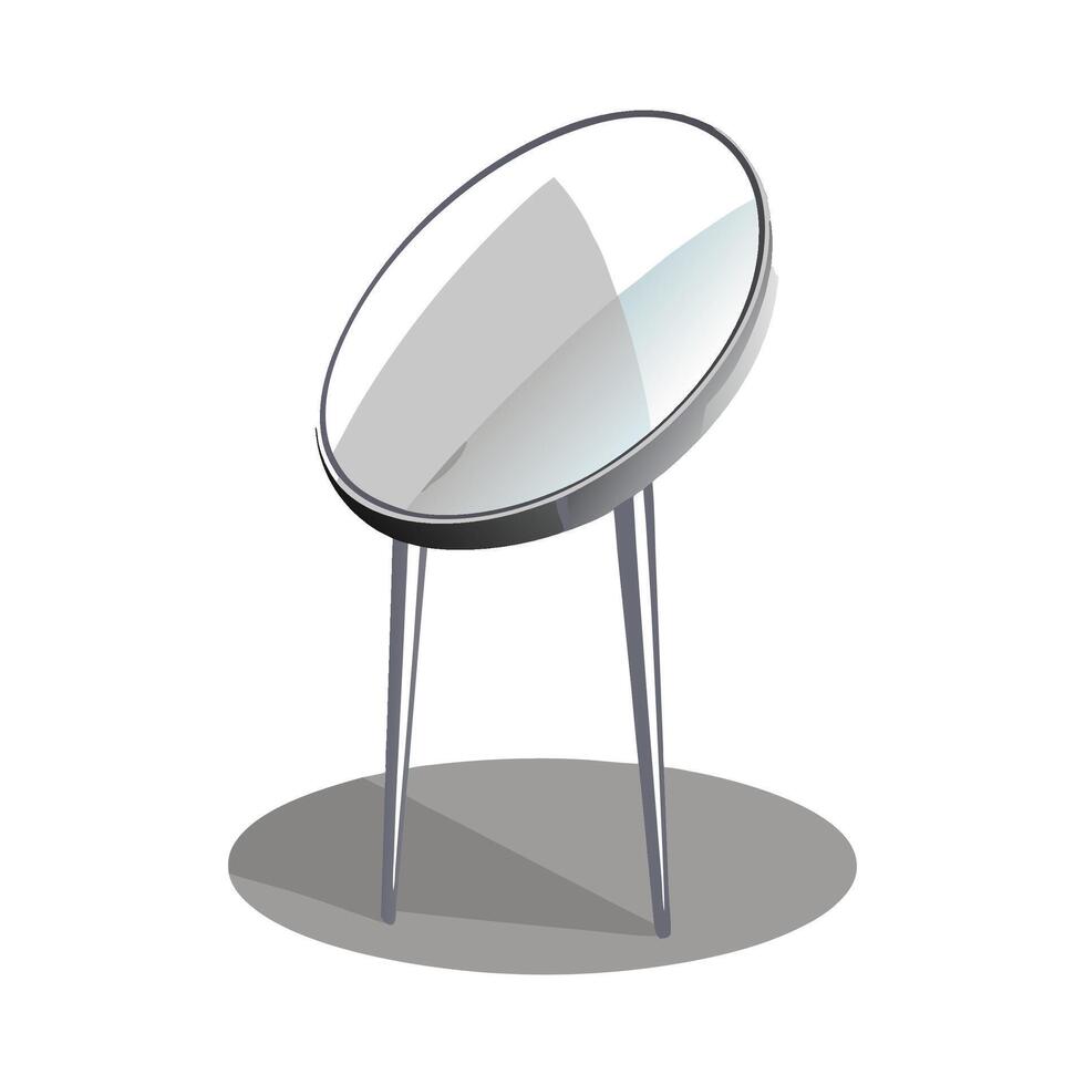 Stylish egg-shaped side table design vector