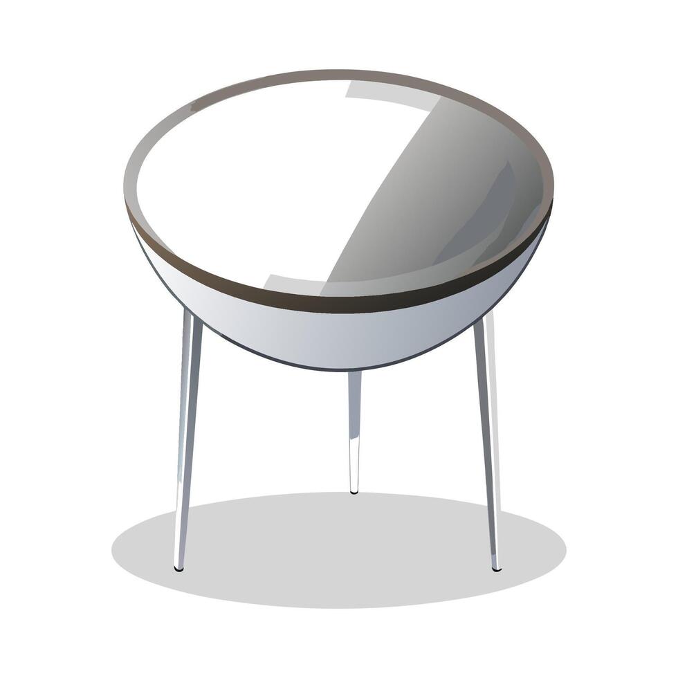 Creative egg-shaped side table with clean design vector