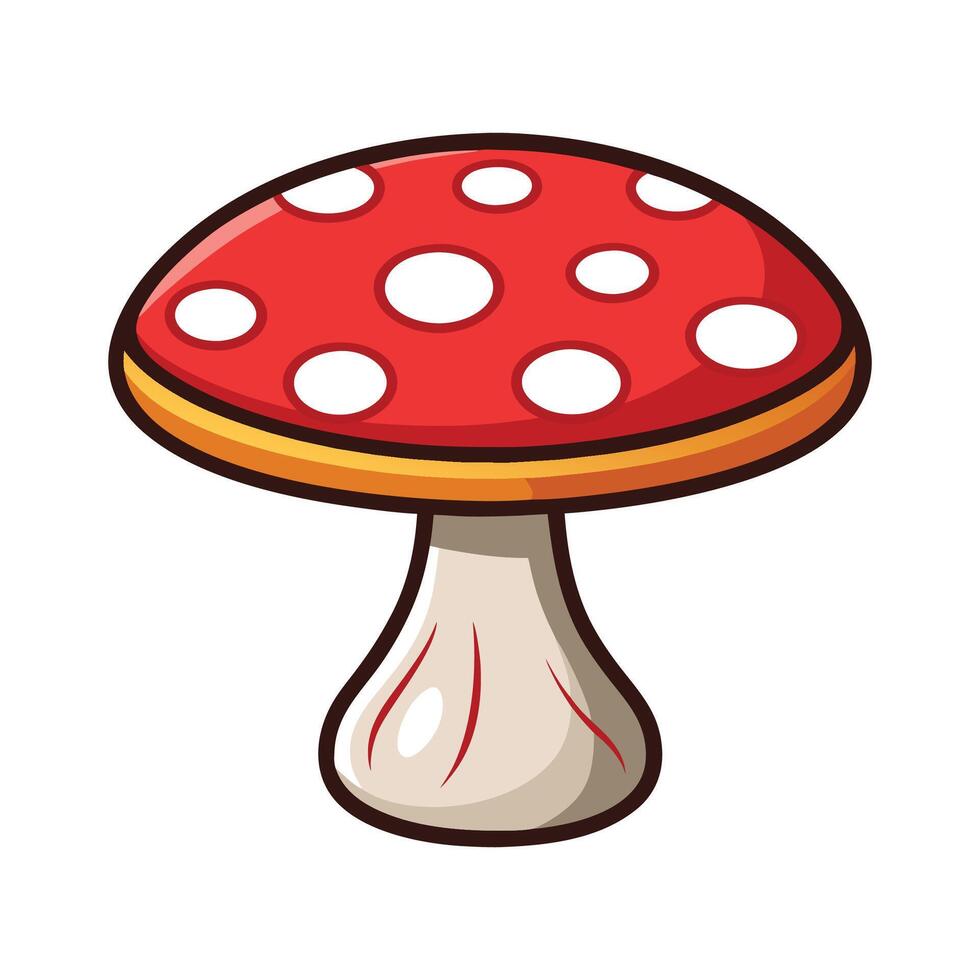 Chic side table with mushroom outline vector