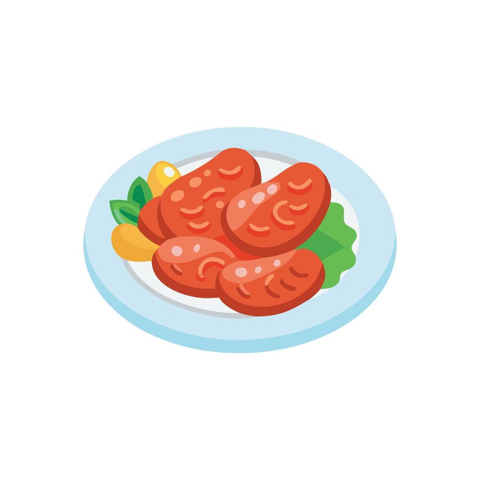 Classic Sweet and Sour Pork Icon vector
