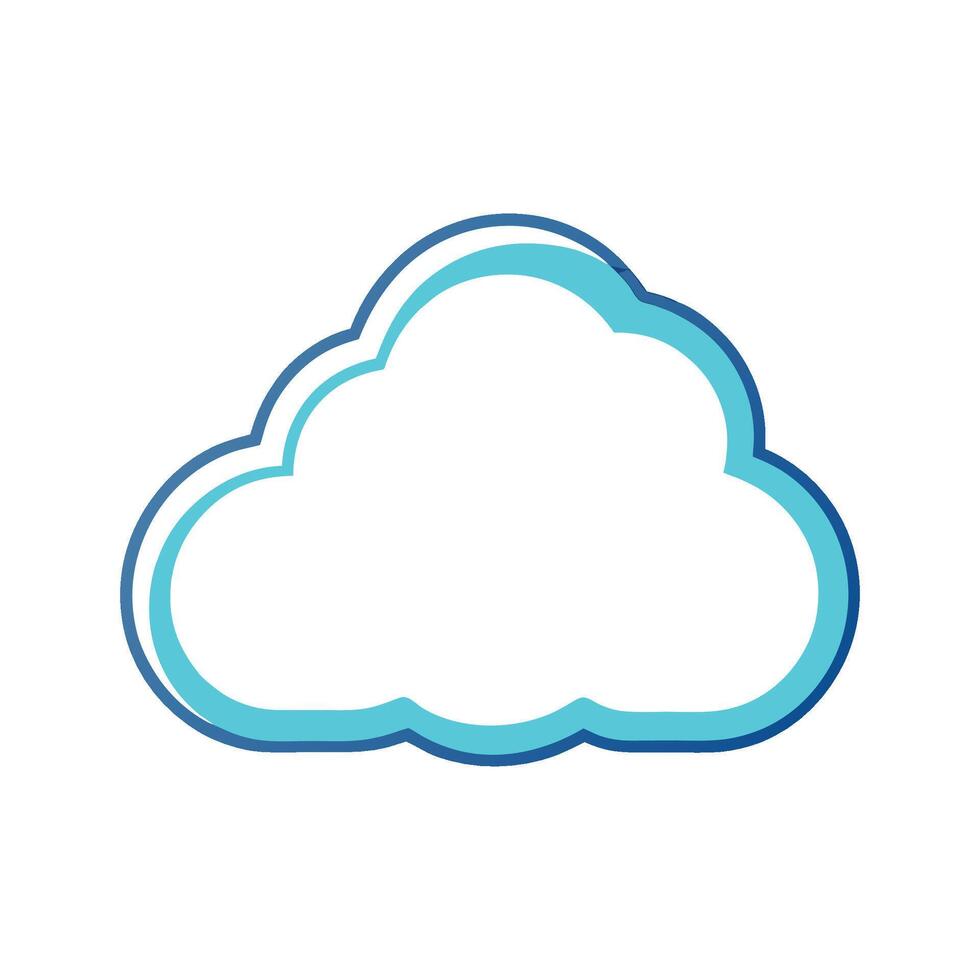 Chic wall shelf shaped like a cloud vector