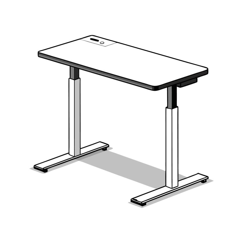 Chic adjustable standing desk design vector