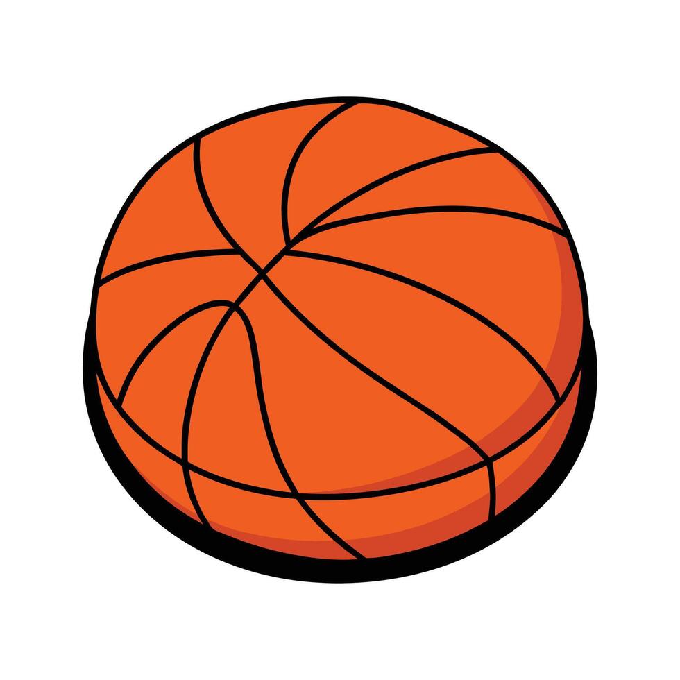 Basketball shaped circular pouf design vector