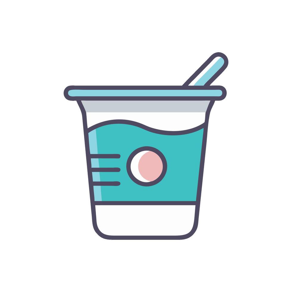 Nutritious Yogurt Icon Design vector