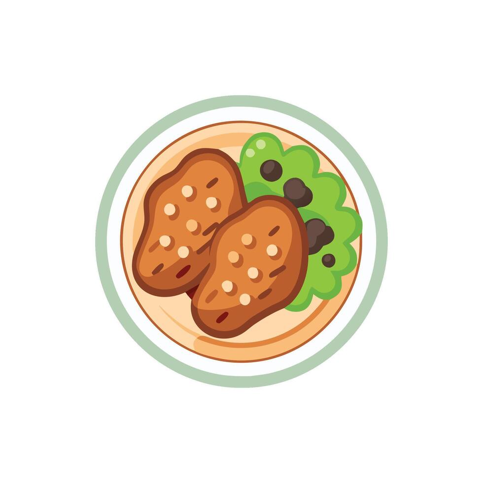 Delicious Teriyaki Chicken Icon vector