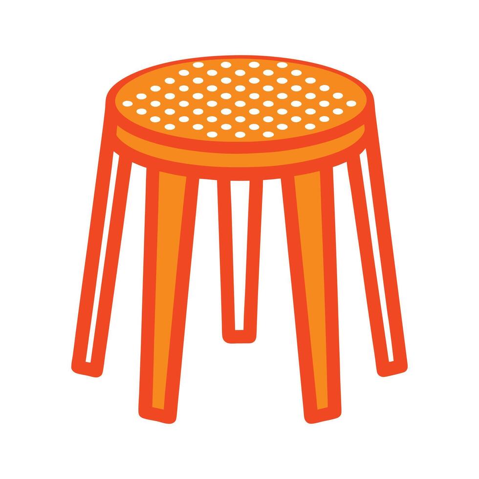 Stylish stackable plastic stool design vector