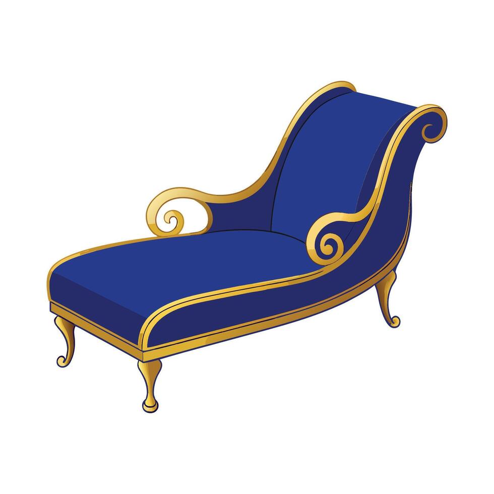 Creative chaise lounge design with curvy lines vector