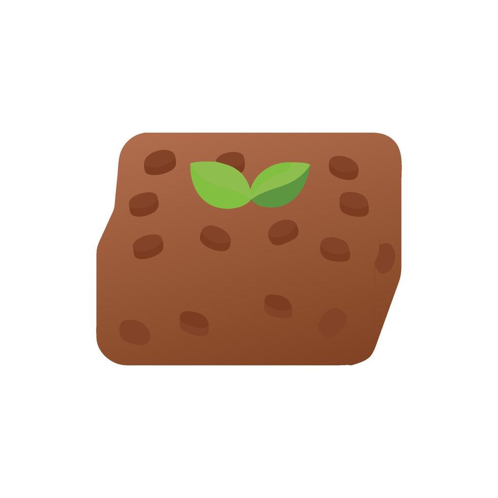 Chocolate Vegan Brownie Icon vector