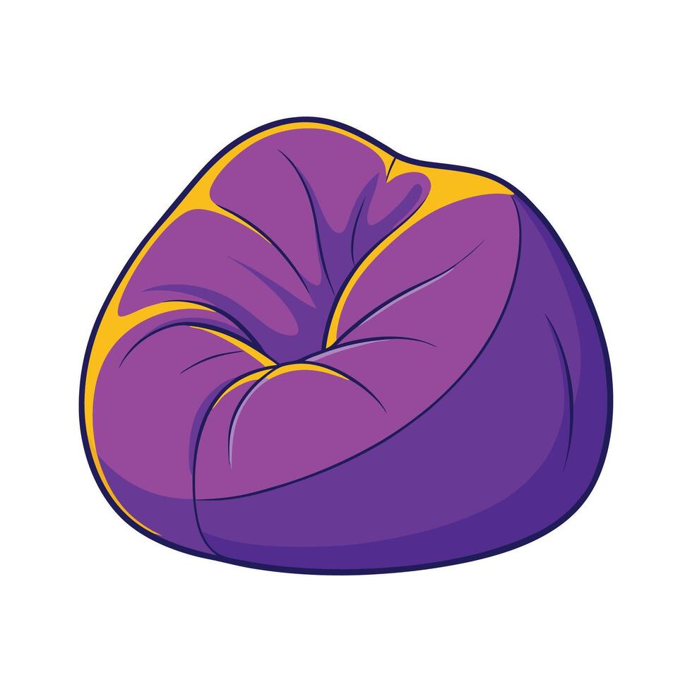 Chic oversized bean bag chair design vector