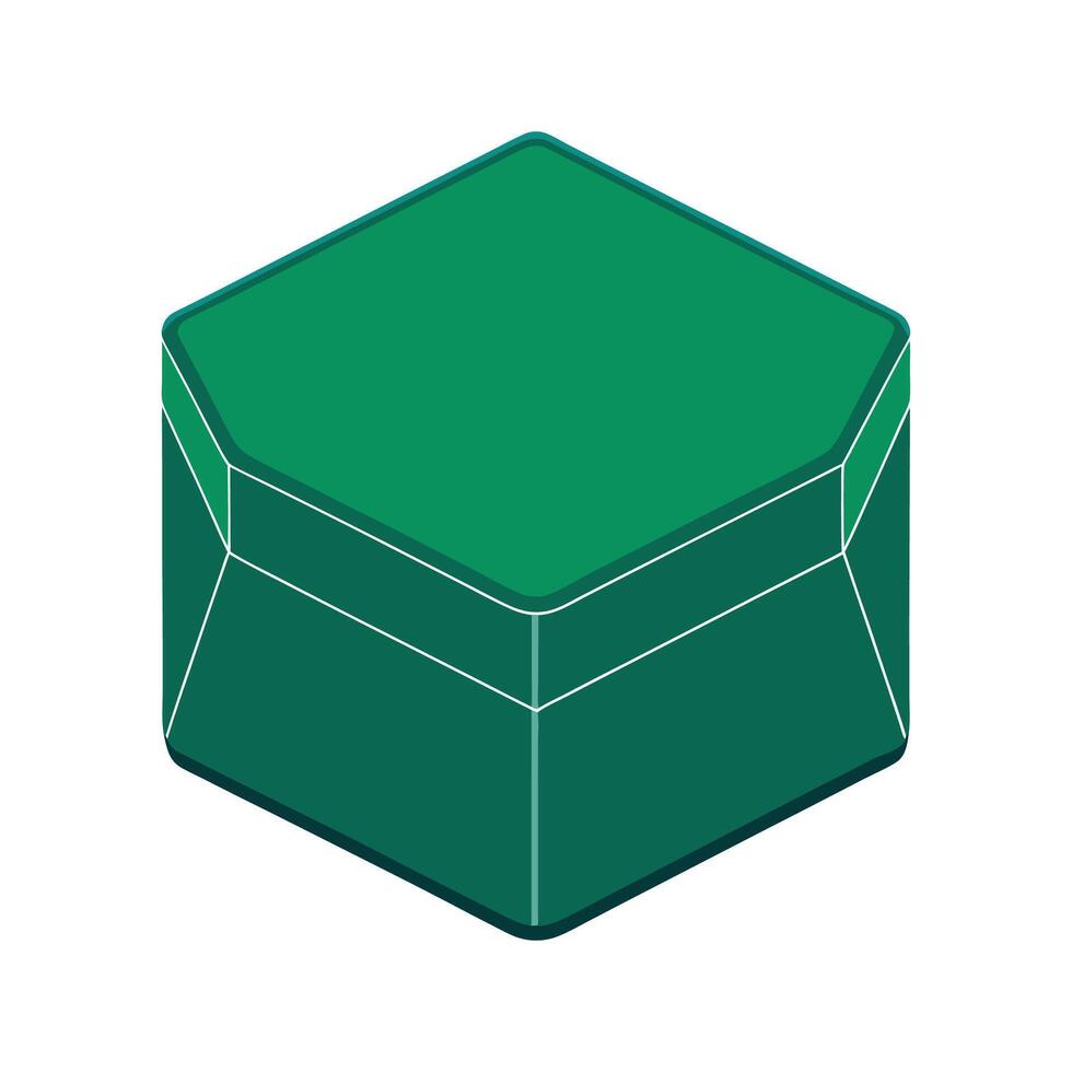 Stylish hexagonal ottoman design vector