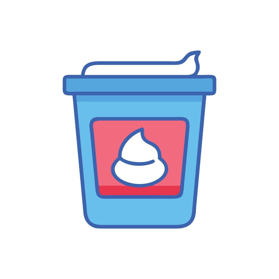 Creamy Yogurt Icon Design vector