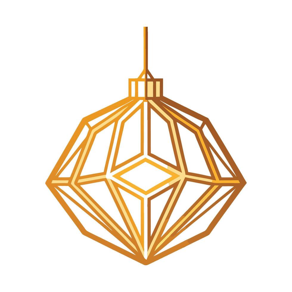 Creative contemporary pendant light with geometry vector