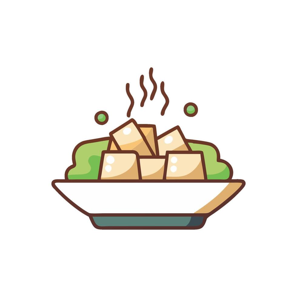 Flavorful Tofu Stir-Fry Icon vector