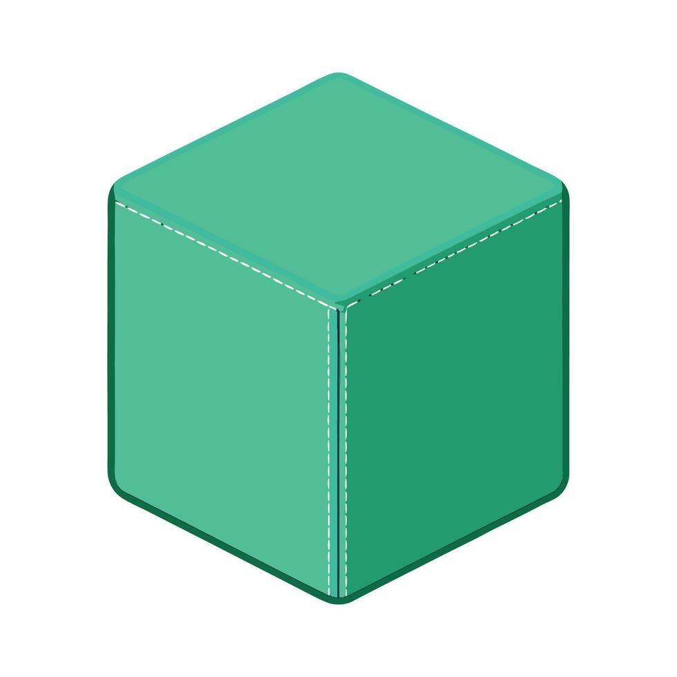 Creative cube-shaped minimalist ottoman design vector