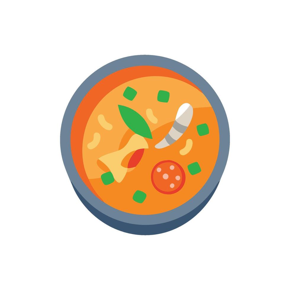 Classic Tom Yum Soup Icon vector