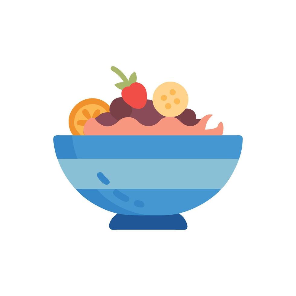Flavorful Smoothie Bowl Icon Design vector