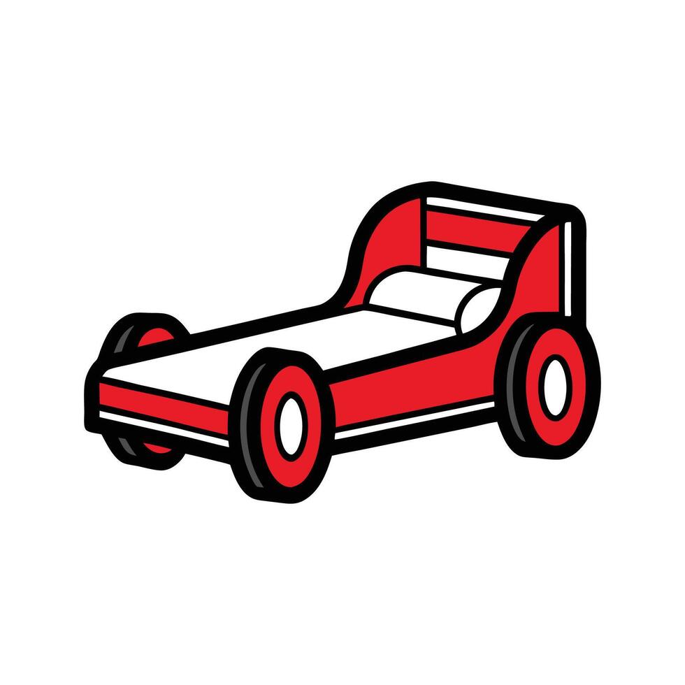 Stylish bed frame inspired by racecar vector