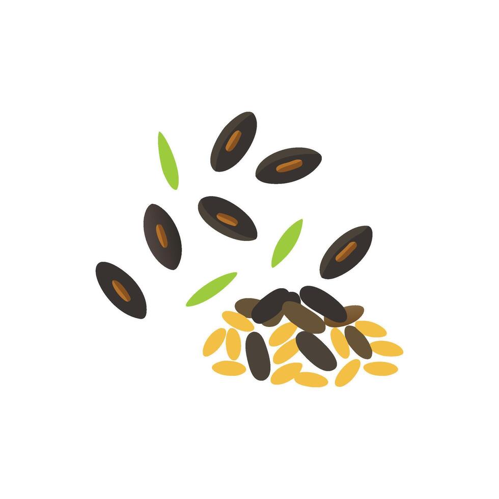 Fresh Wild Rice Icon Design vector