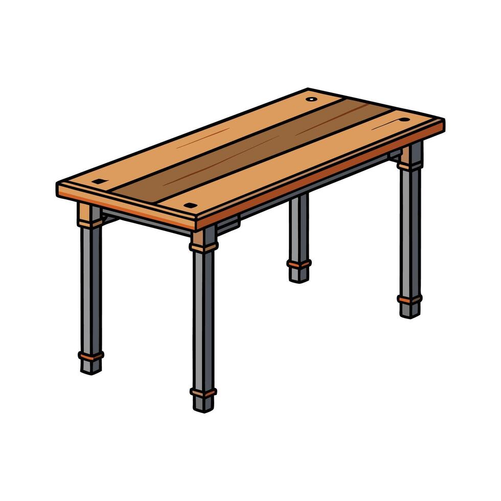 Chic industrial dining table design vector