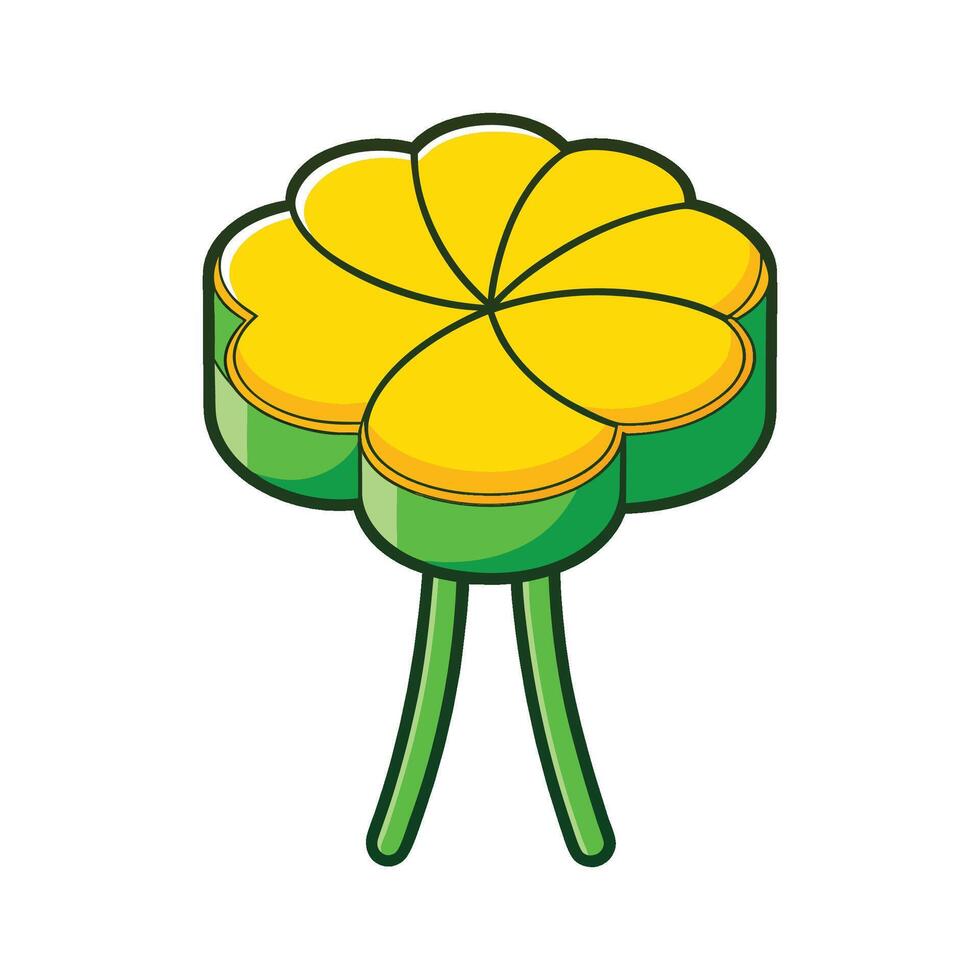 Stylish flower stool with clean outline vector