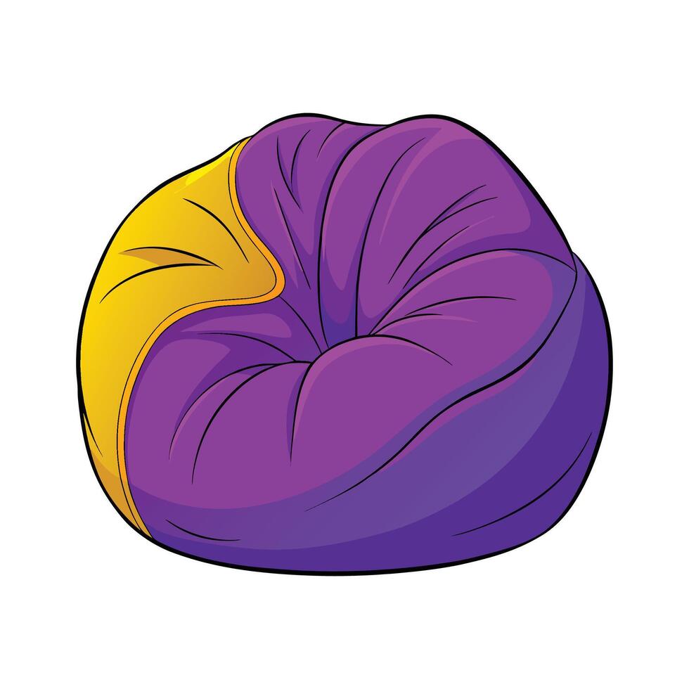 Creative oversized bean bag chair vector