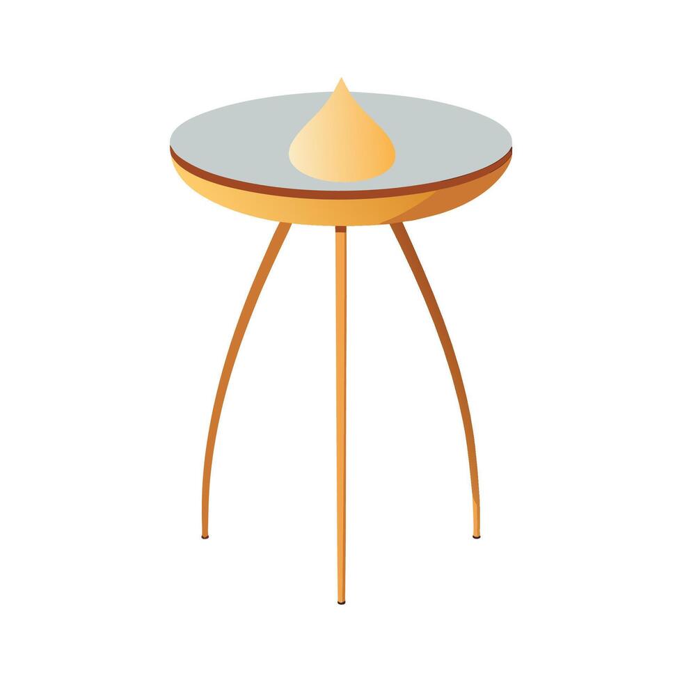 Chic side table featuring teardrop top vector