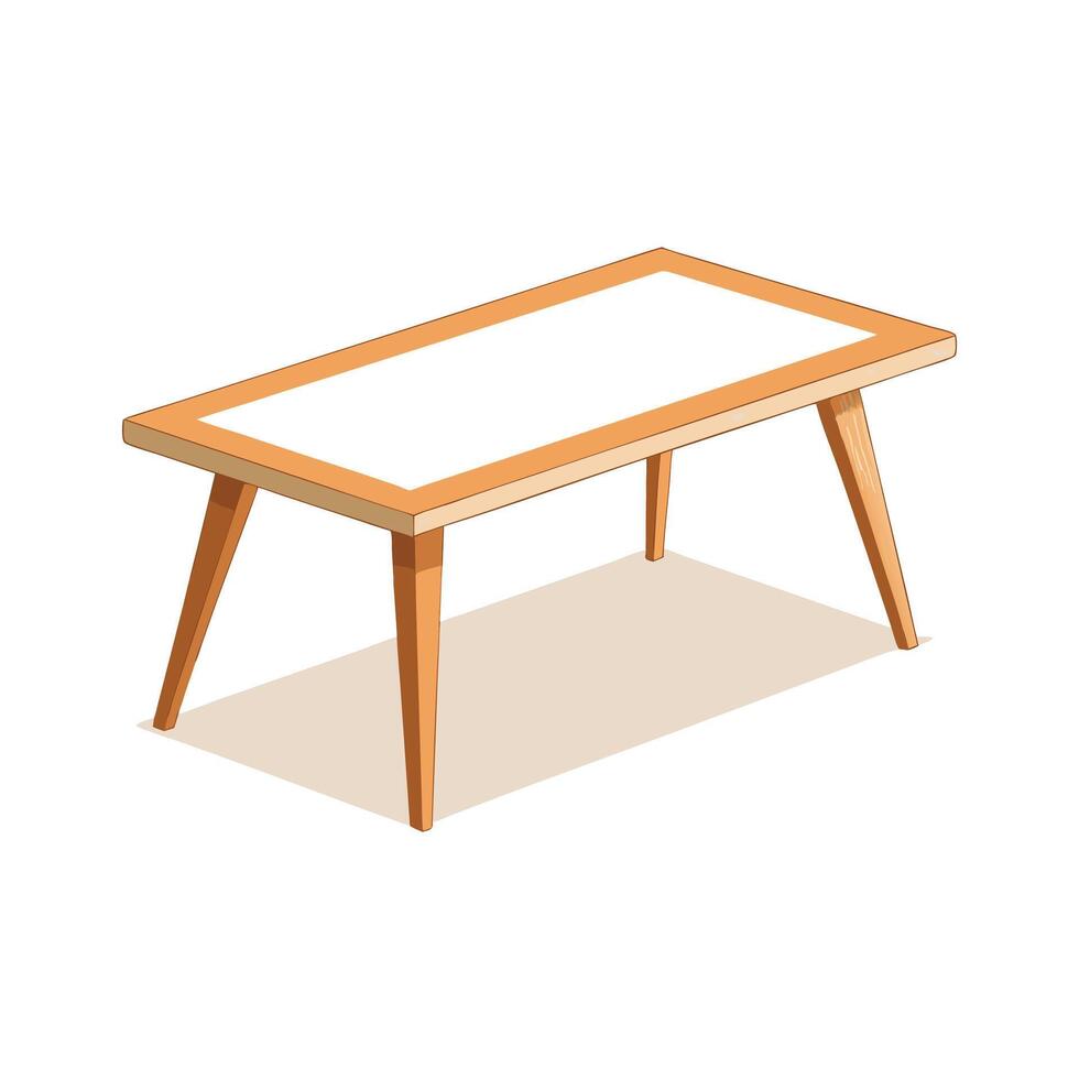 Chic Scandinavian coffee table design vector