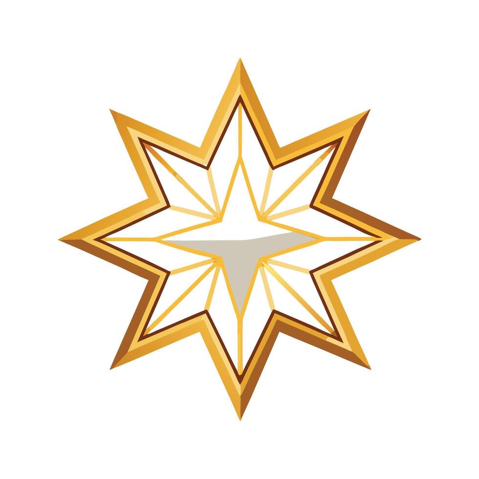 Star-shaped wall mounted mirror vector