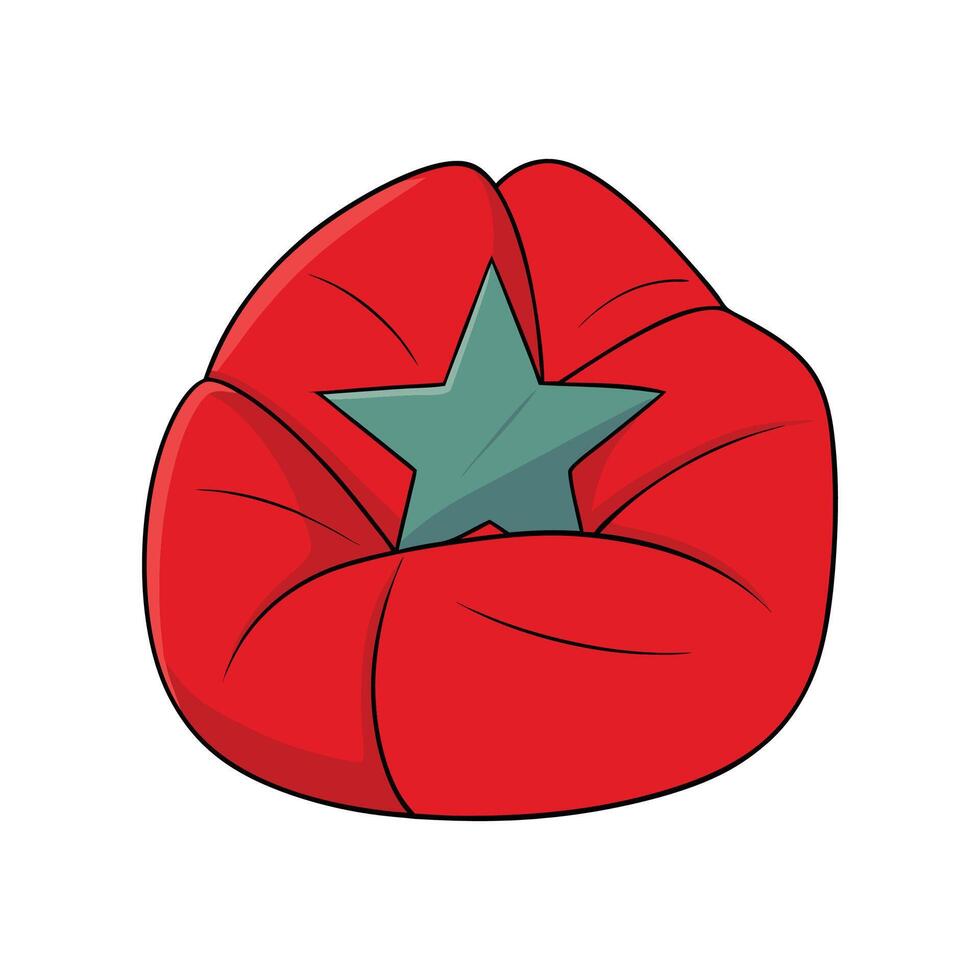 Creative whimsical giant bean bag chair vector