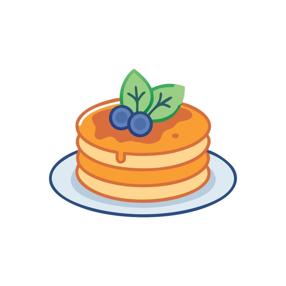Fluffy Vegan Pancakes Icon vector