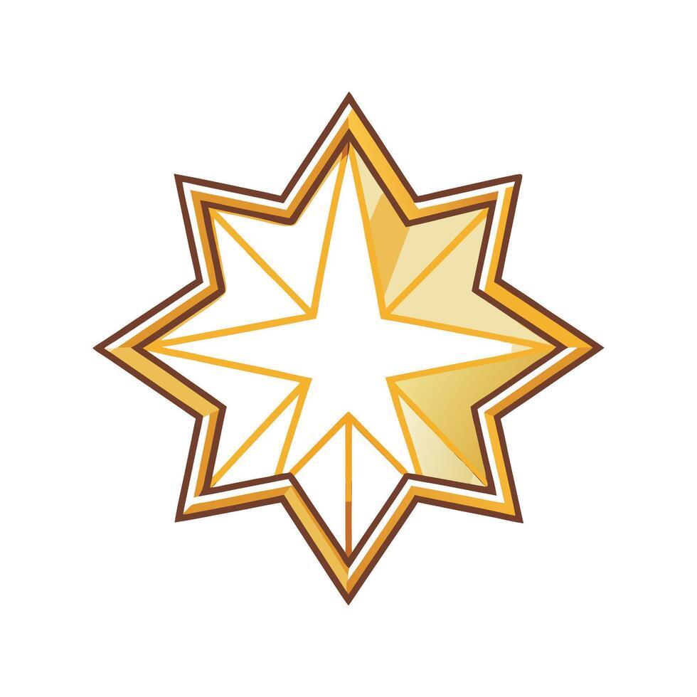 Chic star-shaped wall mirror vector