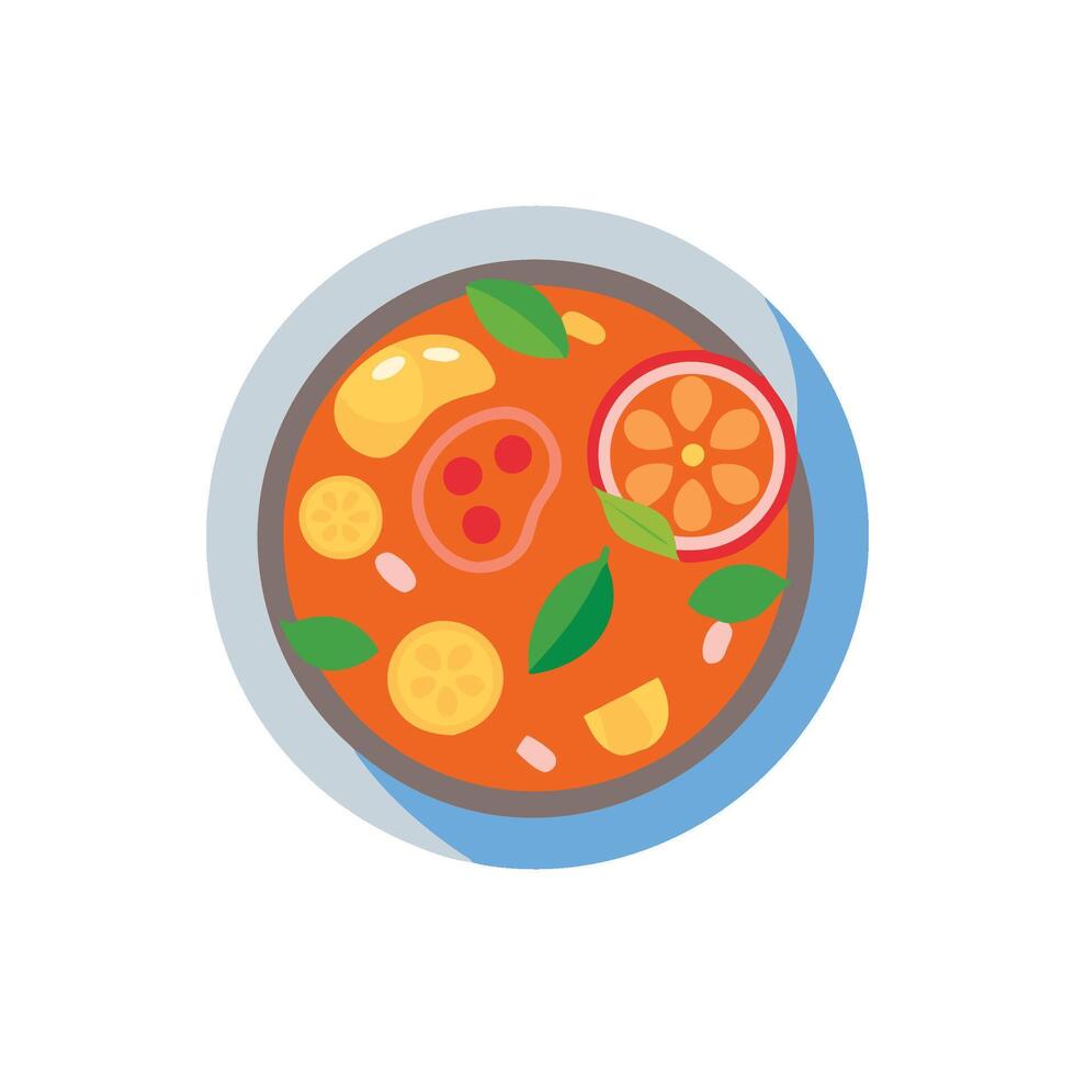 Nutritious Tom Yum Soup Icon vector