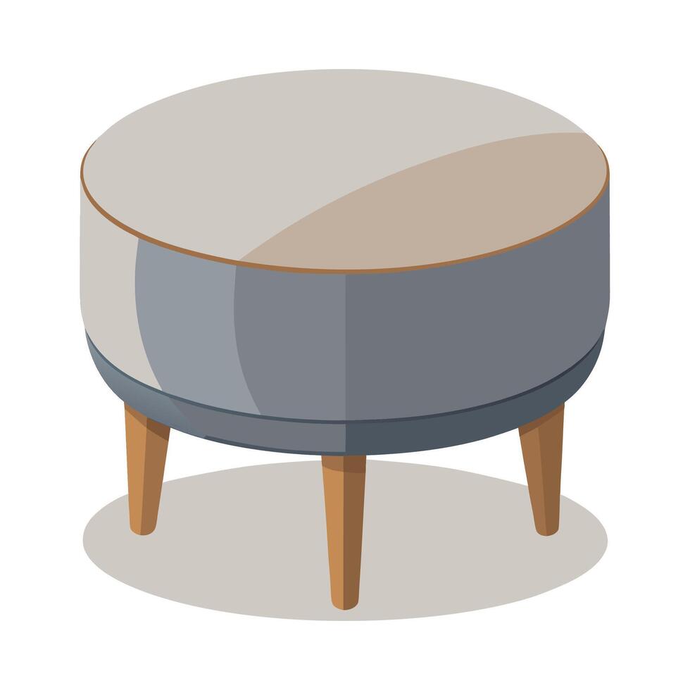 Chic circular design minimalistic ottoman vector