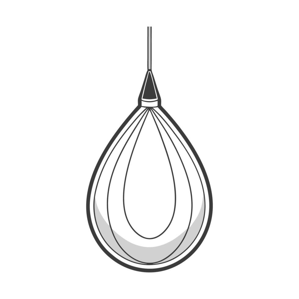 Teardrop-shaped hanging lamp vector