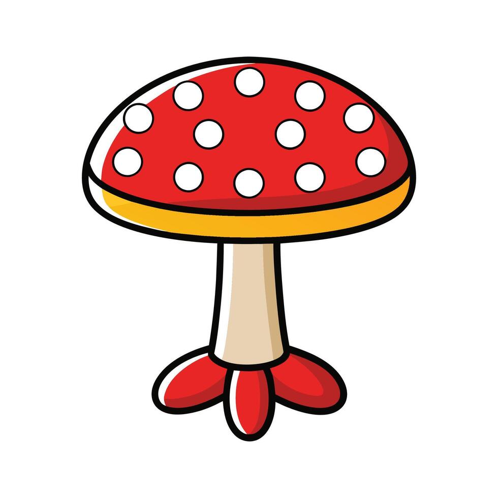 Chic stool shaped like a toadstool vector