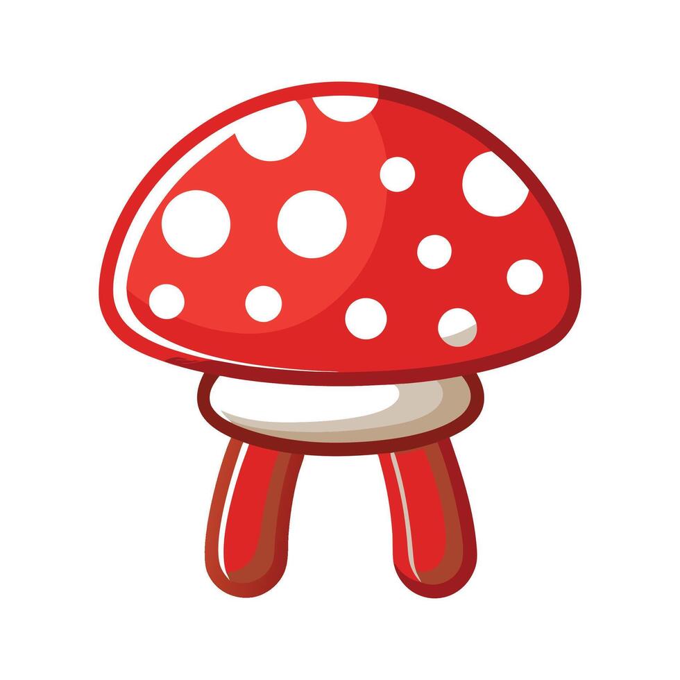 Whimsical childrens chair shaped like a mushroom vector