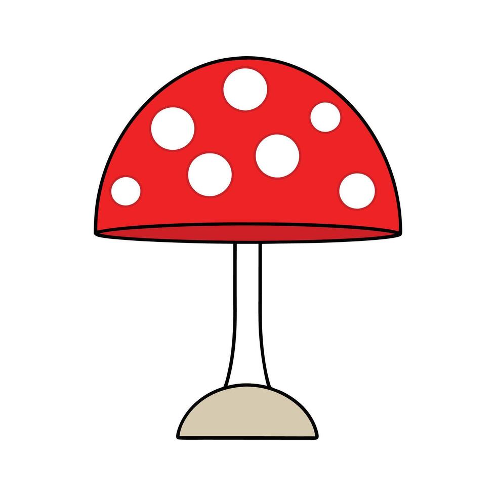 Chic mushroom-shaped floor lamp vector