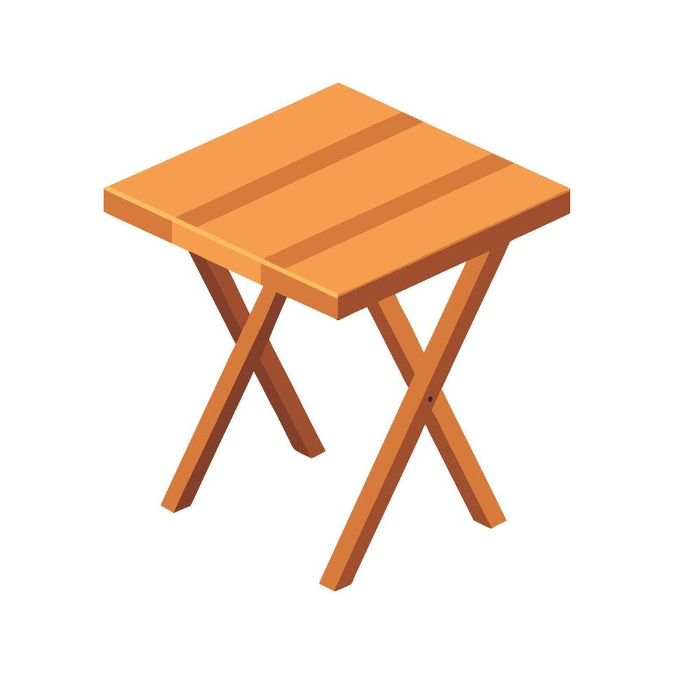Creative folding dining table design with smooth lines vector