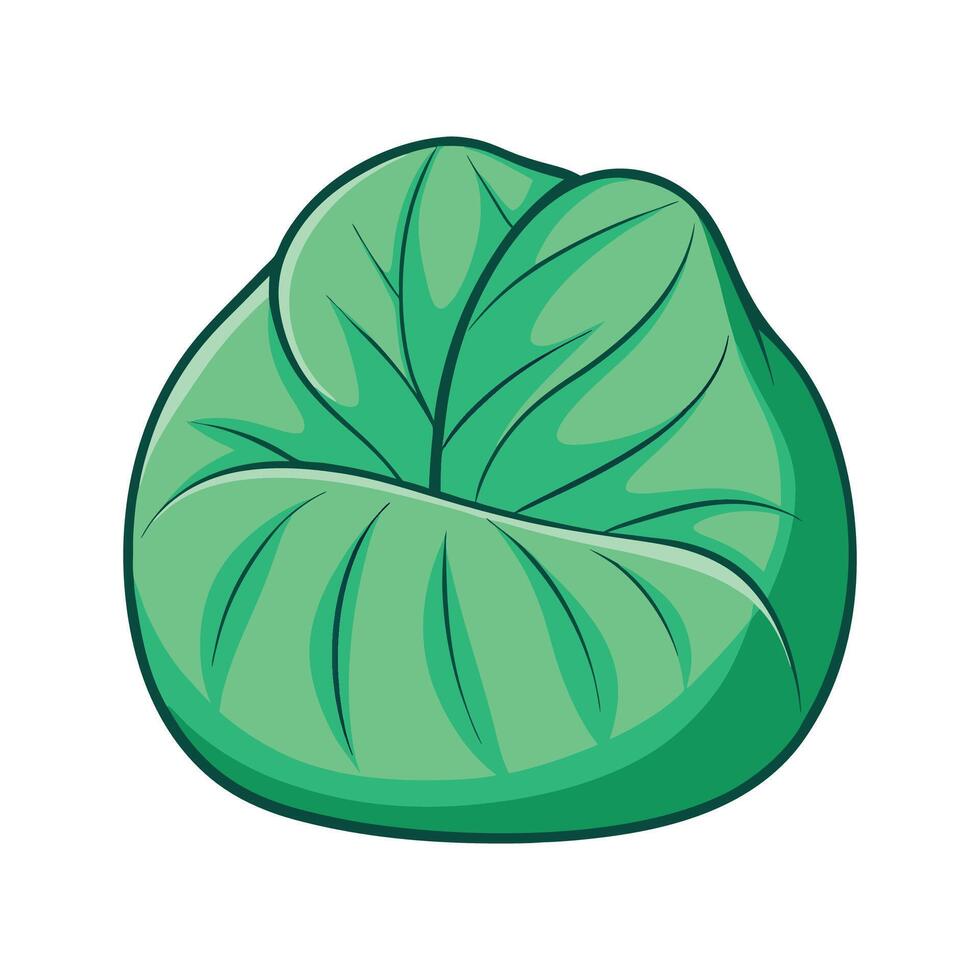 Giant leaf inspired bean bag chair vector