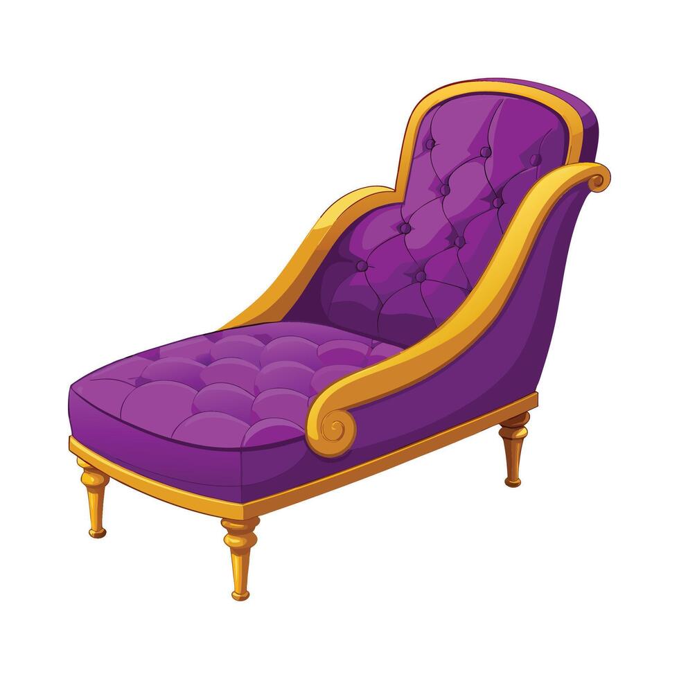 Creative luxurious chaise lounge with tufted design vector