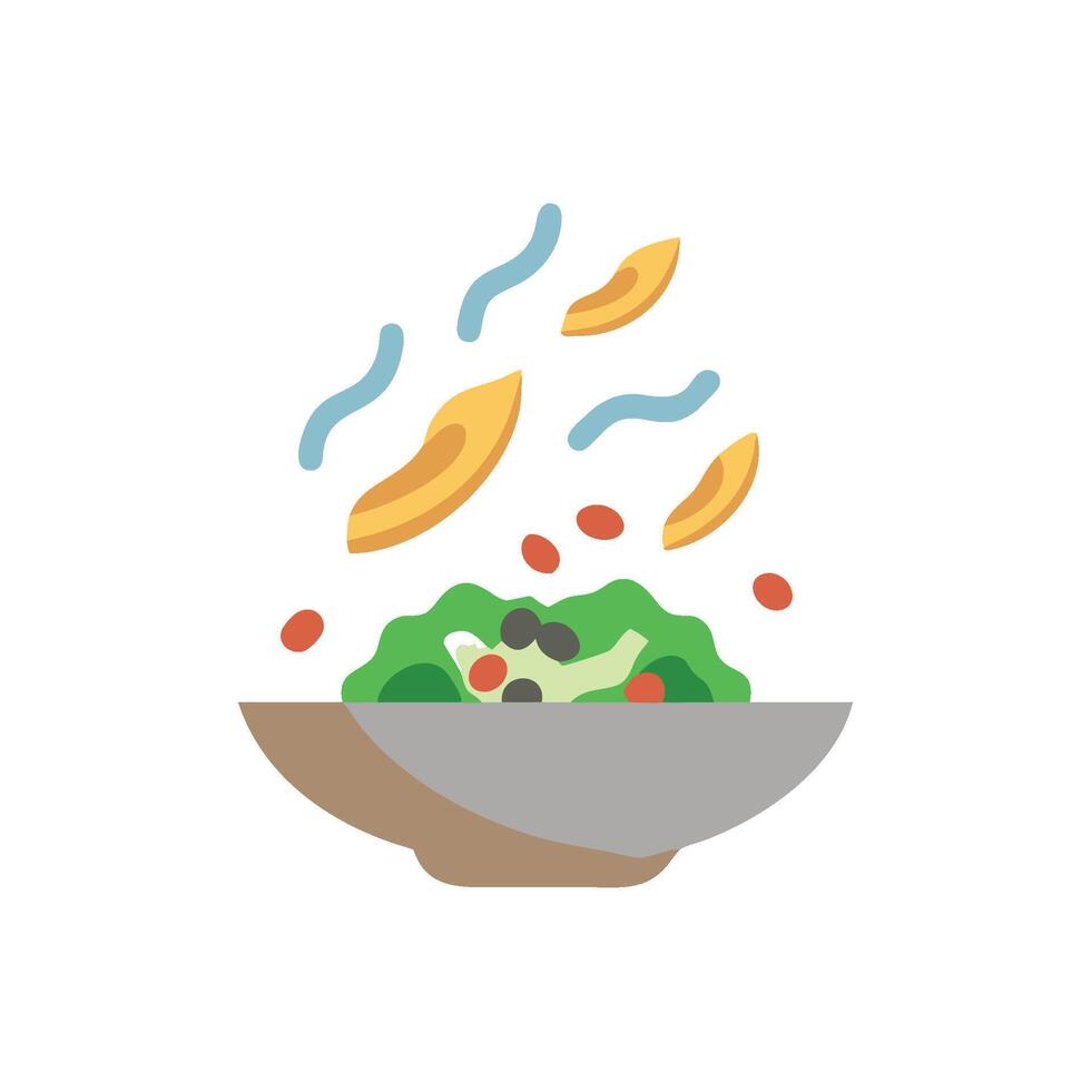 Healthy Veggie Stir-Fry Icon vector