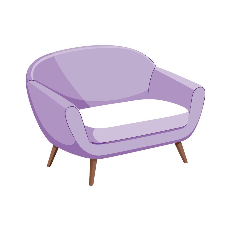 Creative loveseat with rounded corner design vector
