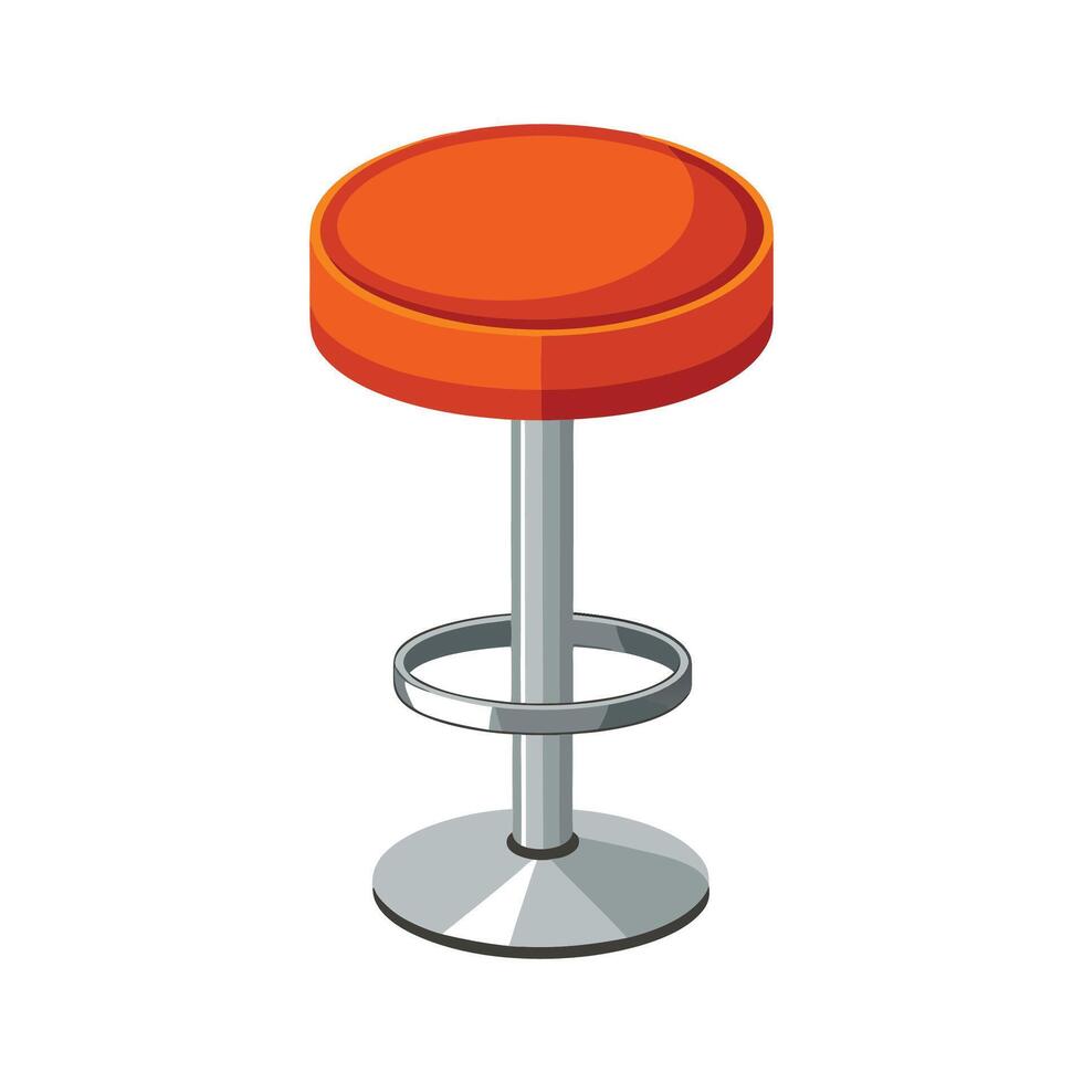 Creative barstool with padded round feature vector