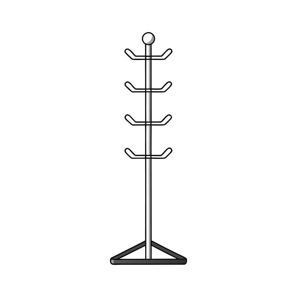 Creative coat rack with tall and narrow design vector